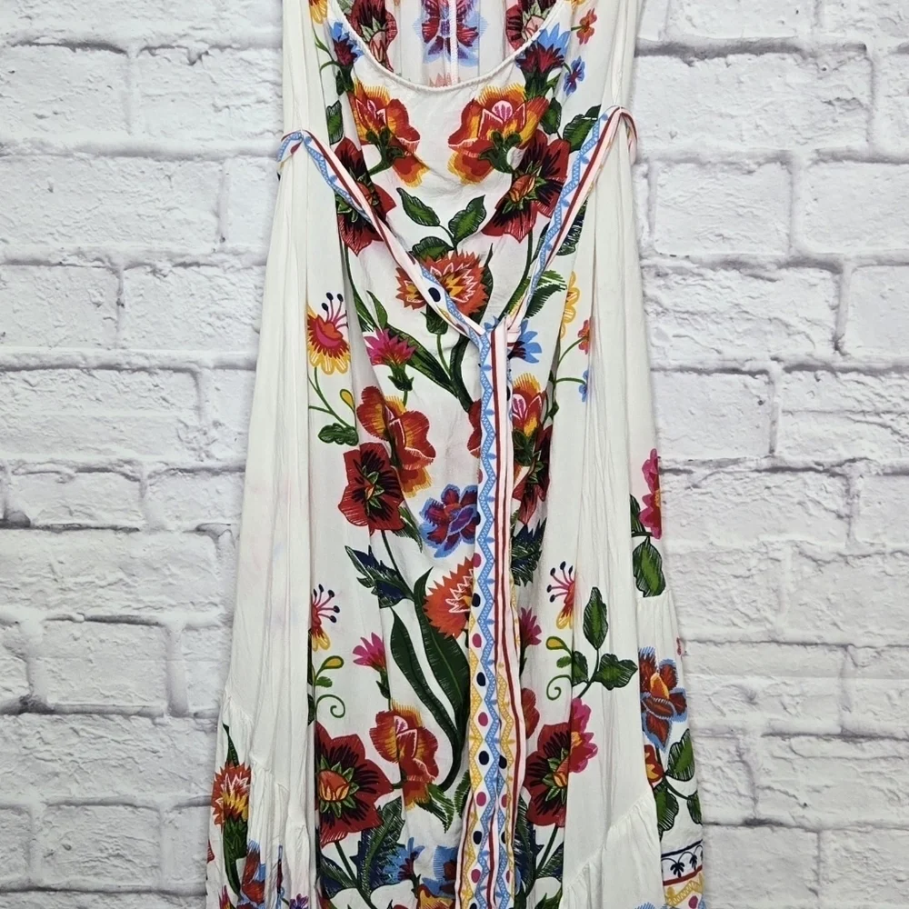 Flying Tomato floral boho halter hi-low open back dress Large women's - Picture 7 of 10